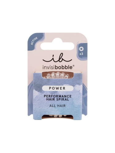 Invisibobble Power Performance Hair Spiral Ластик за коса за жени Нюанс Crystal Clear Комплект