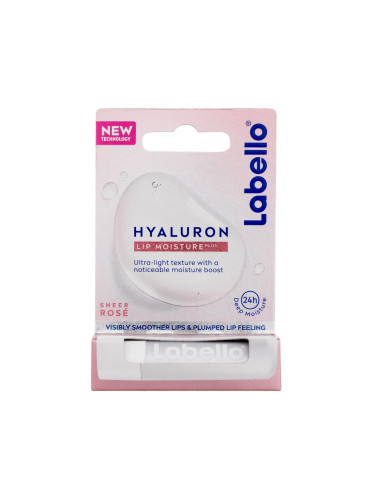 Labello Hyaluron Lip Moisture Plus Sheer Rosé Балсам за устни за жени 5,2 g