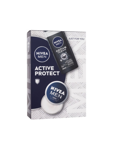 Nivea Men Active Protect Подаръчен комплект Крем за лице, тяло и ръце Men Creme 75 ml + душ гел Men Active Clean 250 ml