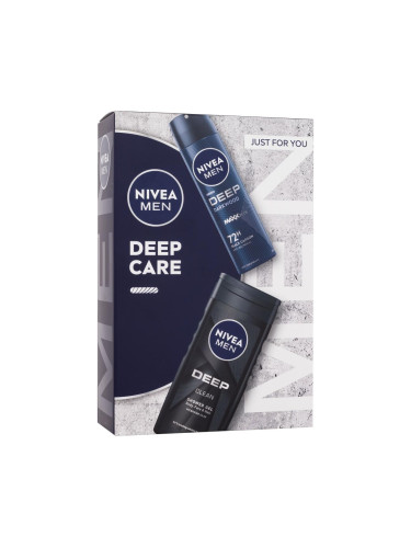 Nivea Men Deep Care Подаръчен комплект антиперспирант Men Deep Darkwood 150 ml + душ гел Men Deep Clean 250 ml