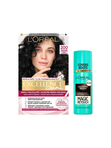 Пакет с отстъпка Боя за коса L'Oréal Paris Excellence Creme Triple Protection + Боя за коса L'Oréal Paris Magic Retouch Instant Root Concealer Spray