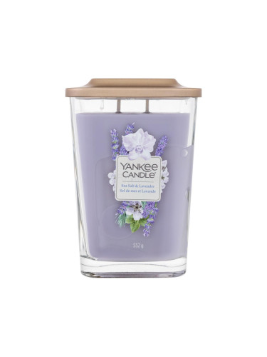 Yankee Candle Elevation Collection Sea Salt & Lavender Ароматна свещ 552 g промяна на цвета