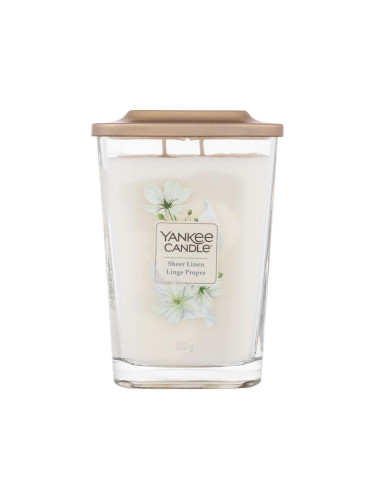 Yankee Candle Elevation Collection Sheer Linen Ароматна свещ 552 g промяна на цвета