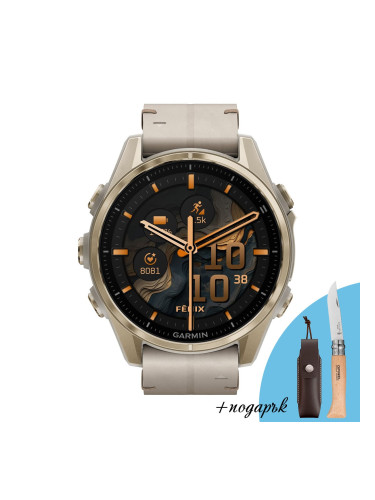 Смарт часовник Garmin Fenix 8 Amoled 43 мм Sapphire Soft Gold/Limestone Garmin 010-02903-40