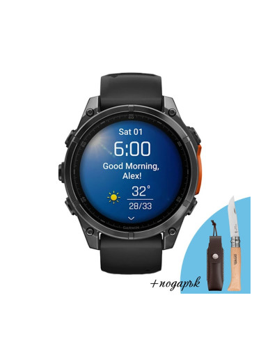 Смарт часовник Garmin Fenix 8 Amoled 47 мм Slate Gray/Black Garmin 010-02904-00