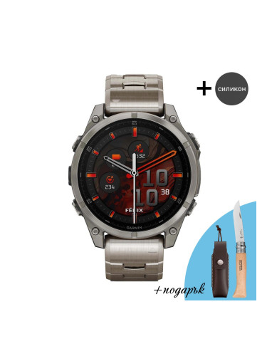 Смарт часовник Garmin Fenix 8 Amoled 47 мм Sapphire Titanium/Vented Garmin 010-02904-40