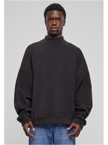 Men's fleece oversized sweatshirt Crew black