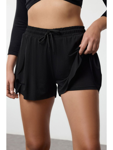 Trendyol Black 2 Layered Tights Inside Knitted Sports Shorts