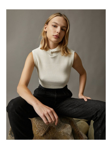 Koton Ribbed Sleeveless Knitwear Sweater