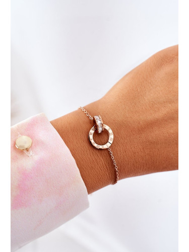 Bracelet with zirconia rose gold