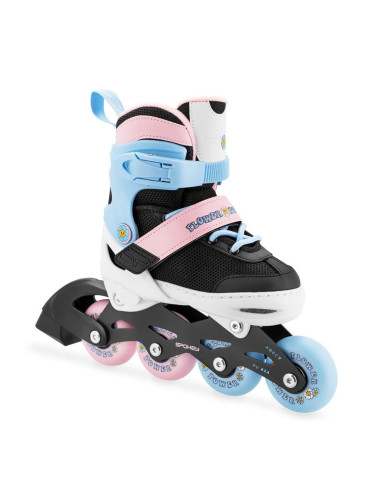 Spokey JOY Children's collies with beads, black-pink, ABEC7 Carbon, size 31-34