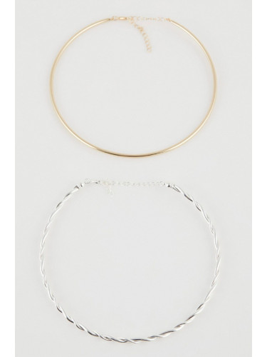 DEFACTO Women's Set of 2 Short Necklaces