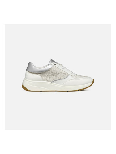 Silver-white women's sneakers Geox Cristael - Women's