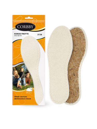 Corbby KOKOS FROTTE Całoroczne Wkładki do butó