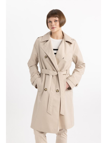 DEFACTO Waterproof Regular Fit Belted Trench Coat