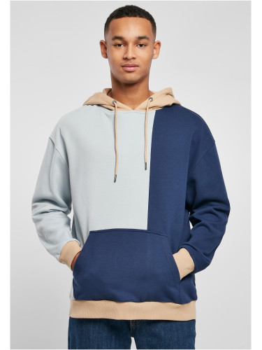 Oversized Color Block Hoody summer blue/dark blue
