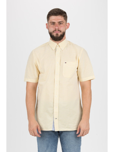 Shirt - TOMMY HILFIGER CLASSIC STRIPE SHIRT S/S light yellow-white