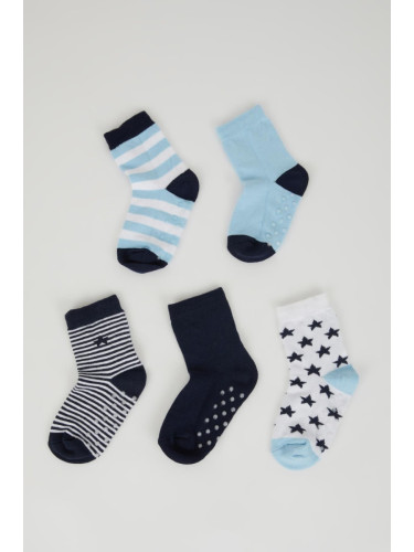 DEFACTO Baby Boy Seamless 5-Piece Cotton Long Socks