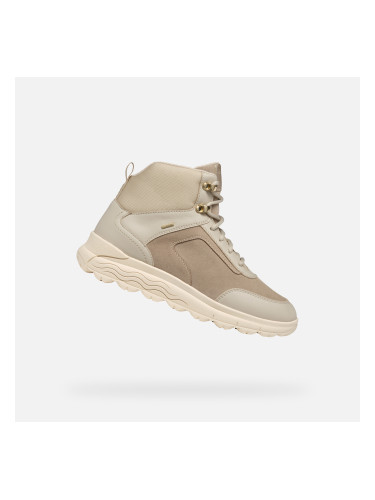 Beige Geox Spherica 4x4 B Abx Women's Ankle Boots - Ladies