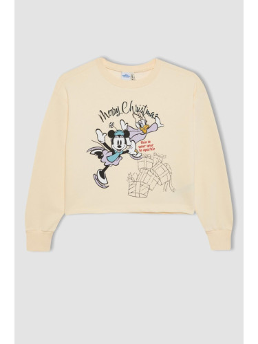 DEFACTO Girls Disney Mickey Mouse &friends Crew Neck Sweatshirt