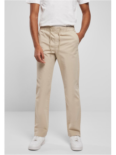 Straight slit pants made of soft grass