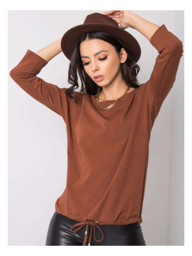 Women's brown cotton blouse