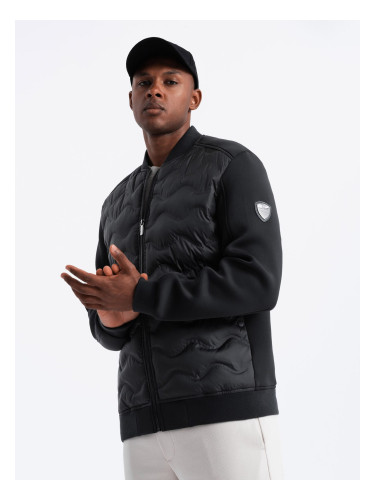 Ombre Men's quilted bomber jacket - black