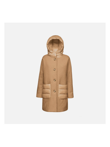 Brown women's coat Geox Calithe - Women's