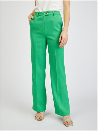 Orsay Green Women's Flared Fit Trousers - Ladies