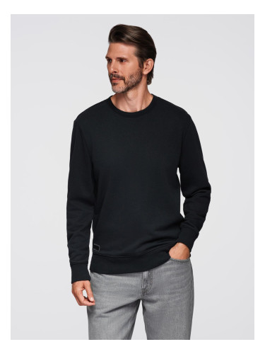 Ombre BASIC men's non-stretch cotton sweatshirt - black
