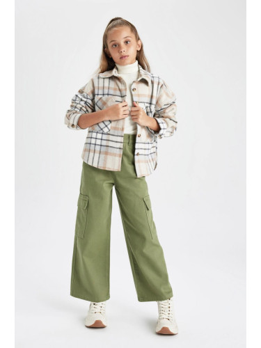 DEFACTO Girls Wide Leg Cargo Wide Leg Cotton Pants