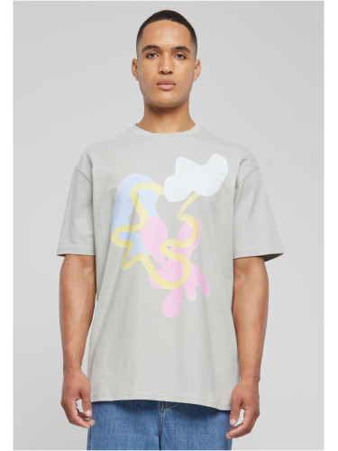 Abstract oversize t-shirt of light asphalt