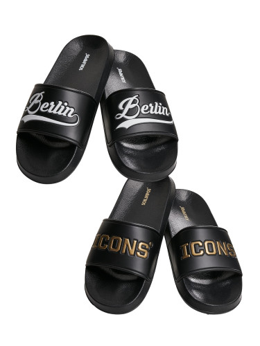 2-Pack Slides Black/White+Black/Gold