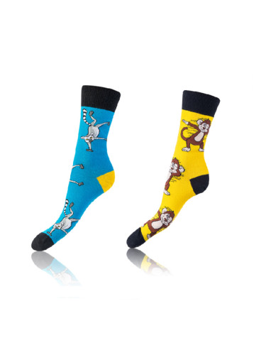 Bellinda 
CRAZY SOCKS 2x - Cheerful Socks 2 Pairs - Light Blue - Yellow