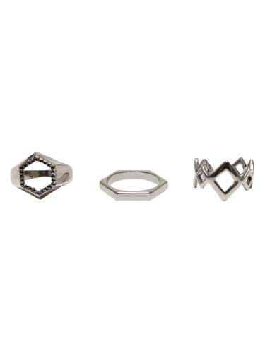 Graphic Ring 3-Pack - Silver Color