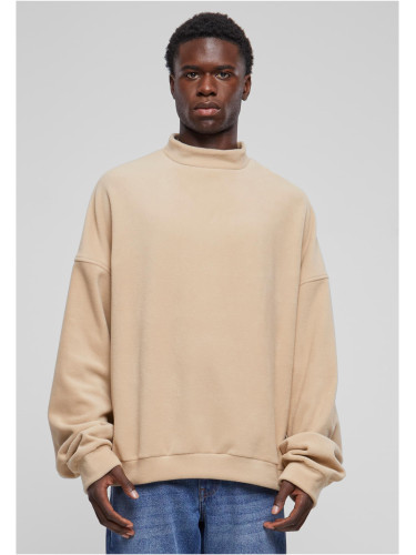 Men's oversized fleece sweatshirt Crew sand