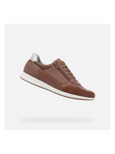 Brown men's sneakers Geox Avery - Men's