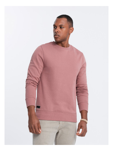 Ombre Men's BASIC cotton non-stretch sweatshirt - dark pink