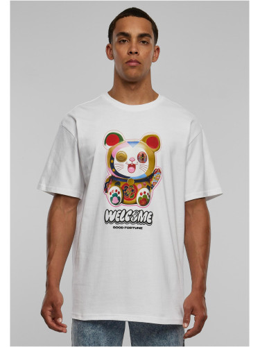 Welcome Cat Heavy Oversize T-shirt White