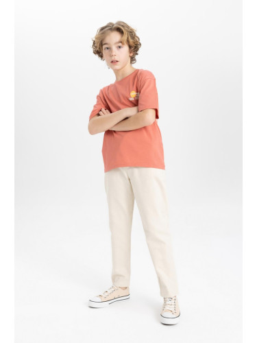 DEFACTO Boys' Balloon Fit Standard Cuff Twill Trousers