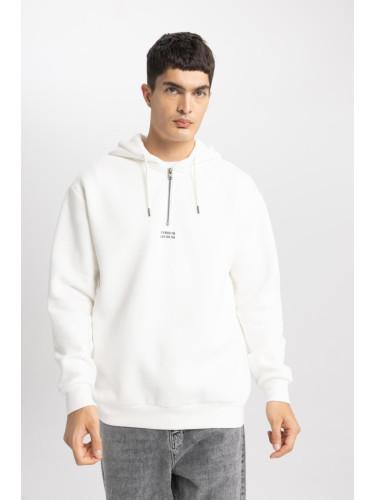 DEFACTO Oversize Fit Printed Hooded Sweatshirt