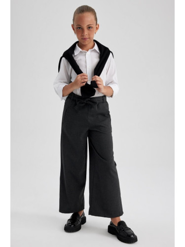 DEFACTO Girl Anthracite Wide Leg Wide Leg School Trousers