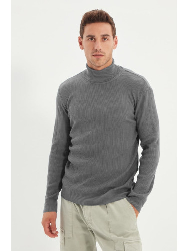 Trendyol Gray Turtleneck Knitwear Sweater