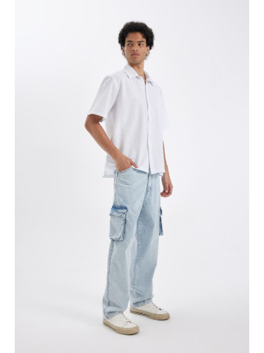 DEFACTO Baggy Fit Wide Fit Normal Waist Wide Leg Jean Trousers