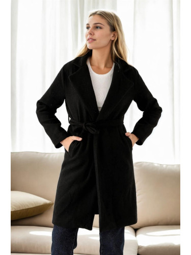 79405 Dewberry Long Women Coat-BLACK