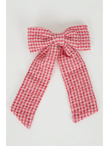 DEFACTO Red Checkered Ribbon Bow Buckle