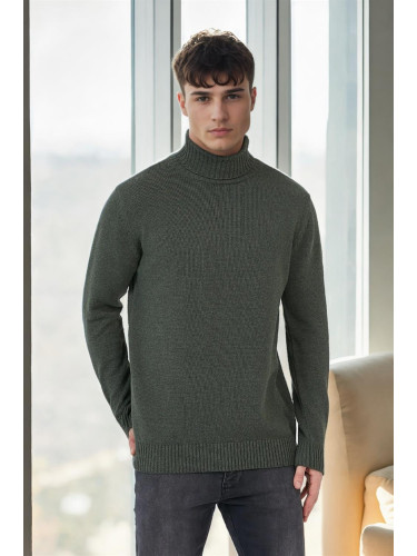 75046 Dewberry Turtleneck Mens Sweater-Khaki