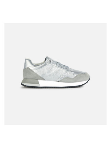 Silver women's sneakers Geox Doralea - Women's