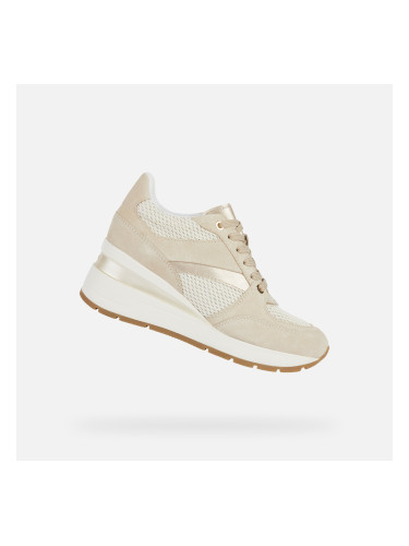 Beige women's sneakers Geox Zosma - Women's