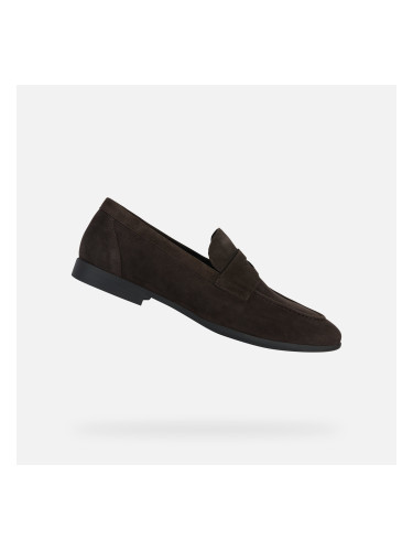 Dark brown men's moccasins Geox Sapienza - Men's